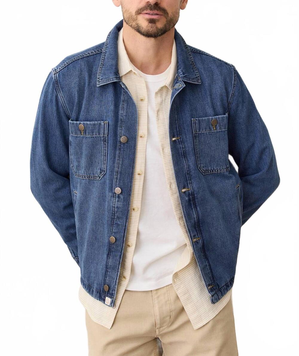 NEW MARINE LAYER patrick denim jacket in dark wash